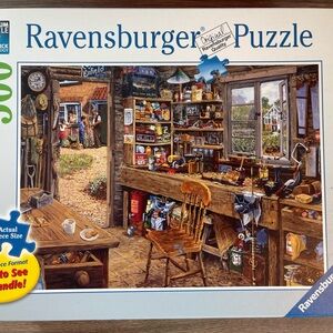 RAVENSBURGER 500 PIECE PUZZLE - DAD'S SHED - LARGE PIECE FORMAT